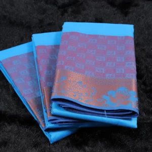 Butterfly Blue 3D Silk Saree