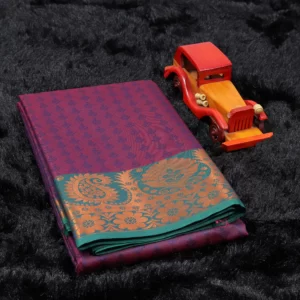 Velvet Maroon 3D Silk Saree