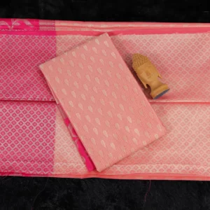 Pink Lemonade Kora Silk Saree