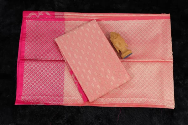 Pink Lemonade Kora Silk Saree